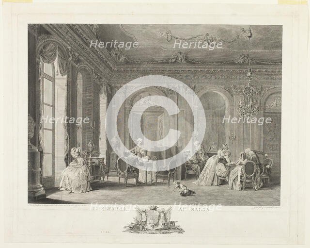 The Assembly in the Drawing Room, n.d. Creator: François Nicolas Barthélemy Dequevauviller.