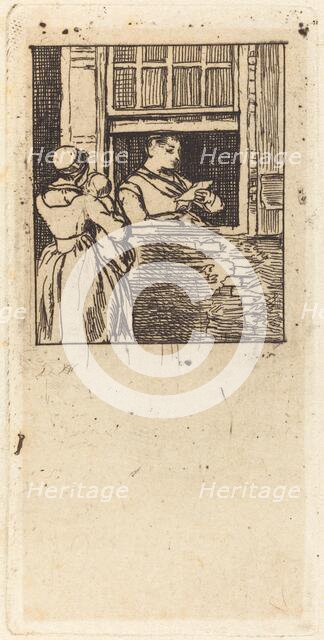 Woman at a Window, Reading a Letter, c. 1813. Creator: David Wilkie.