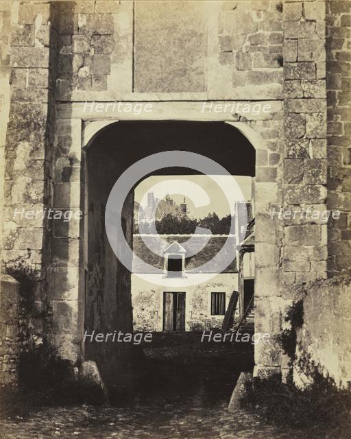 Rural Estate Seen Through Archway, 1860s. Creator: André Philippe Régnier (French, 1837-1913).