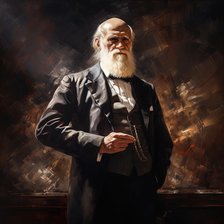 AI IMAGE - Portrait of Charles Darwin, 1870s, (2023). Creator: Heritage Images.