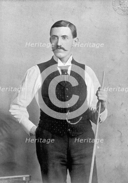 Portrait of the billiards player E Diggle, 1896.  Creator: Symmons & Thiele.