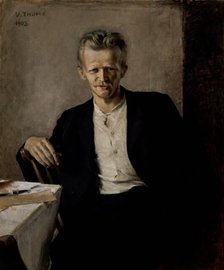 Portrait of the Author Emil Elenius, 1903. Creator: Verner Thome.