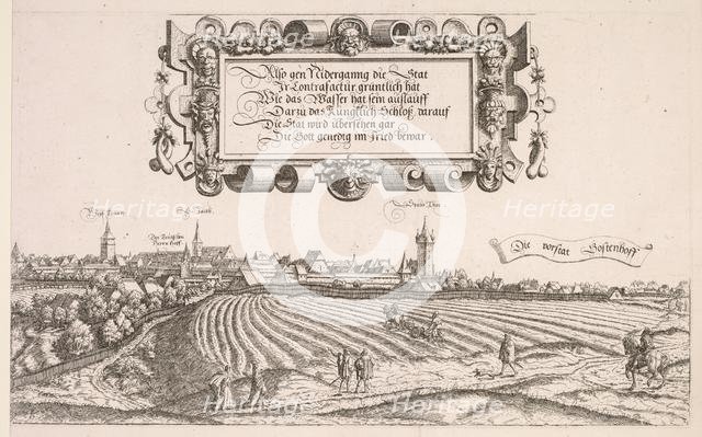 Panoramic View of Nuremberg: Right Portion, 1552. Creator: Hanns Lautensack (German, 1524-1566).