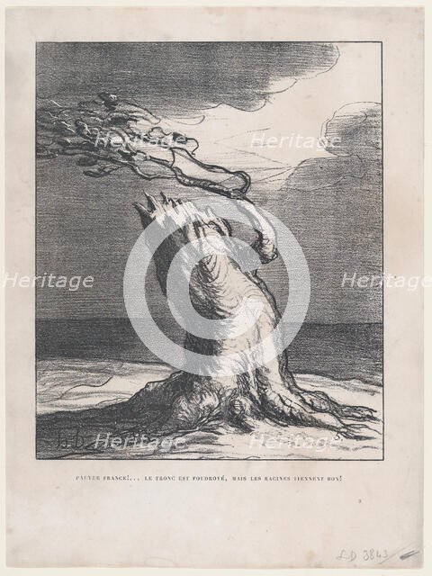 Pauvre France!, 1871.  Creator: Honore Daumier.