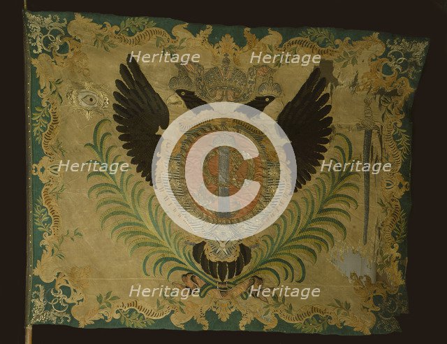 Flag of the Leib-Guard Preobrazhensky Regiment, 1742. Artist: Flags, Banners and Standards  