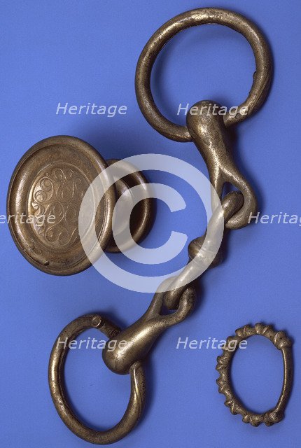 Prehistoric horse and chariot equipment. Artist: Unknown