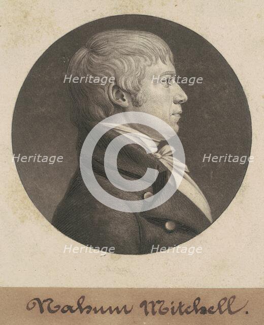 Nahum Mitchell, 1803-1804. Creator: Charles Balthazar Julien Févret de Saint-Mémin.