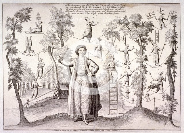 The Grand Turk, Mahomed Caratha, at the New Wells, (Islington Spa), London, c1780. Artist: Anon