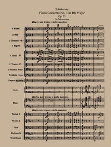 The Piano Concerto No. 1, Op. 23 by Pyotr Tchaikovsky, 1875.