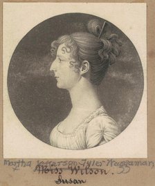 Martha Jefferson Tyler Waggaman, 1808. Creator: Charles Balthazar Julien Févret de Saint-Mémin.