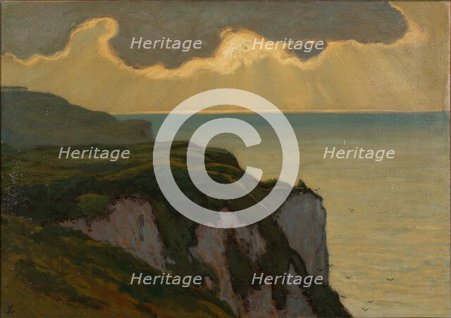 Varengeville. Yellow rays over the cliffs of Mordal. Creator: Auburtin, Jean Francis (1866-1930).
