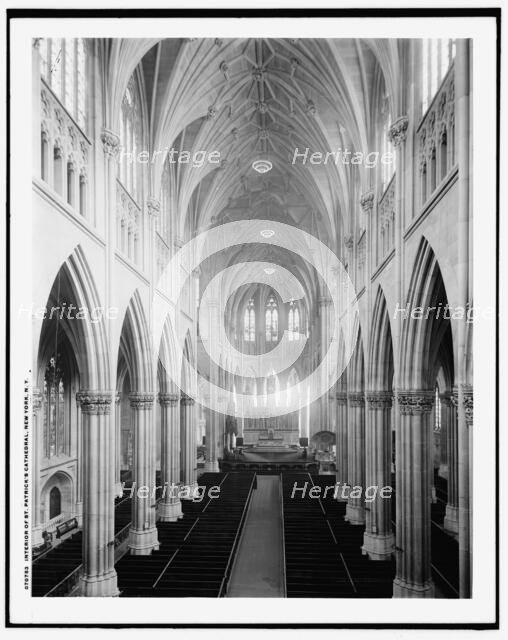 Interior of St. Patrick's Cathedral, New York, N.Y., c.between 1900 and 1910. Creator: Unknown.