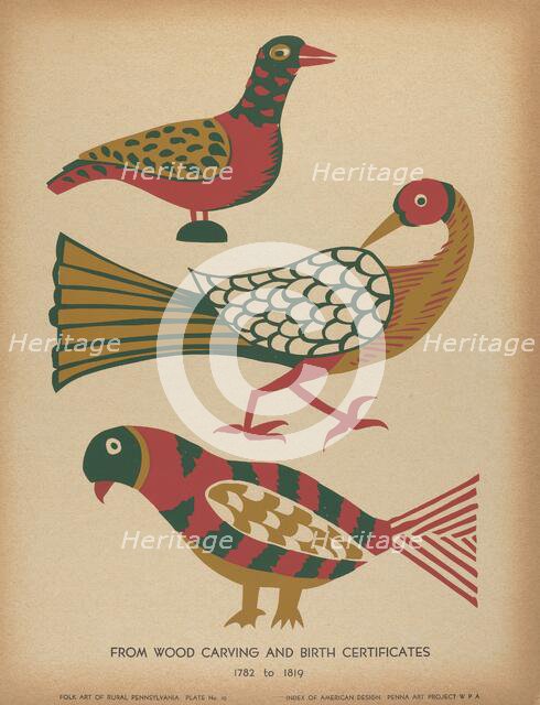 Plate 10: From the Portfolio "Folk Art of Rural Pennsylvania", c. 1939. Creator: Unknown.