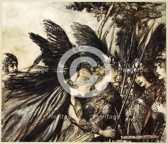 'I flee for the first time and am pursued', 1910.  Artist: Arthur Rackham