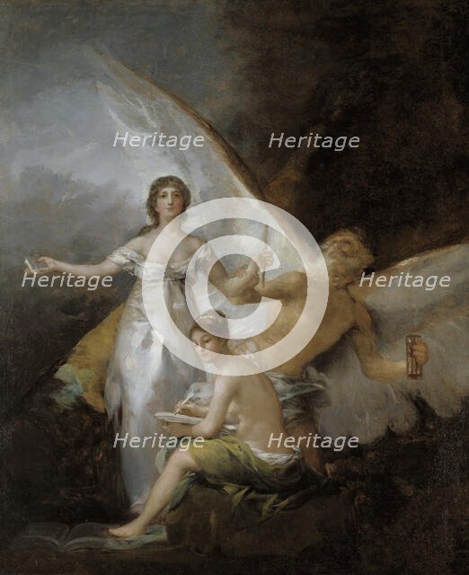 Truth, Time and History, late 18th-early 19th century. Creator: Francisco Goya.