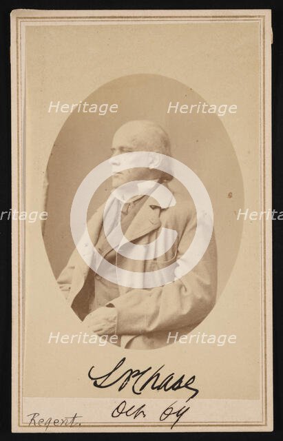 Portrait of Salmon Portland Chase (1808-1873), October 1864. Creator: Alexander Gardner.