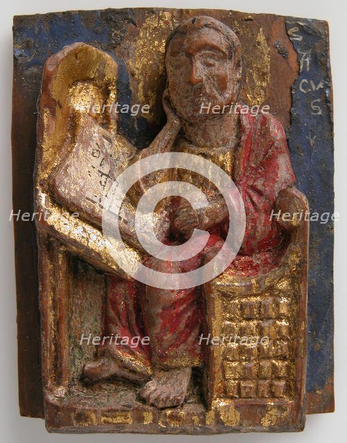 Miniature Relief of Saint Mark at His Writing Table, ca. 1200-1225. Creator: Unknown.