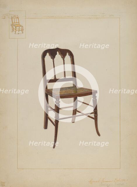 Cathedral Chair, c. 1937. Creators: Samuel Fineman, Gordon Saltar.