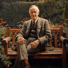 AI Image - Portrait of J.R.R. Tolkien, 1960s, (2023). Creators: Heritage Images, J. R. R. Tolkien.