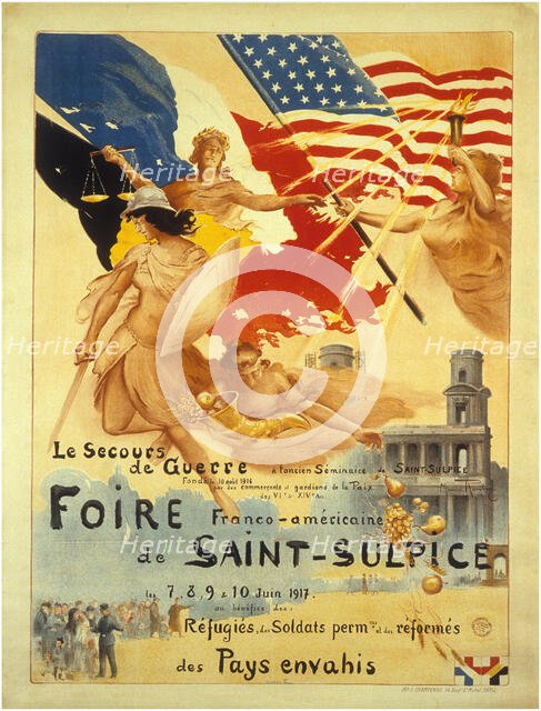 Foire franco-américaine de Saint Sulpice, 1917. Creator: Romberg de Vaucorbeil, Maurice (1862-1943).