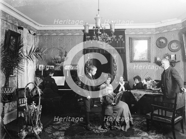 Home of Anton Hagman and his family, Landskrona, Sweden, 1906. Artist: Unknown