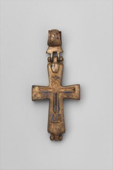 Reliquary Cross with Christ Crucified and the Virgin and Child, Byzantine, 11th century. Creator: Unknown.