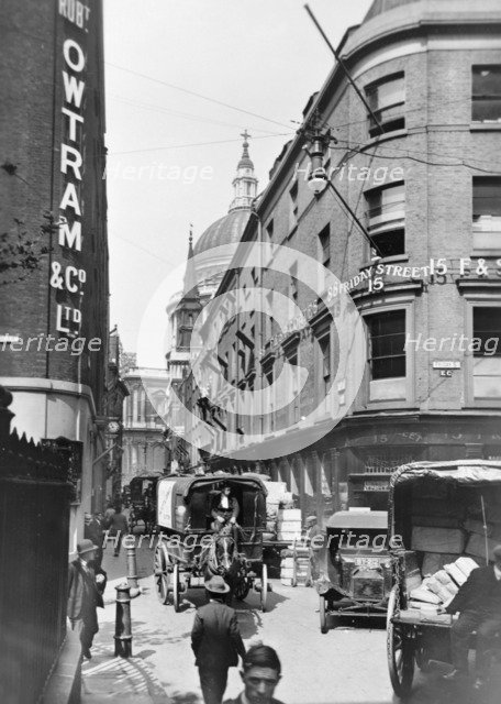 Junction of Watling Street and Friday Street, City of London. Artist: Unknown