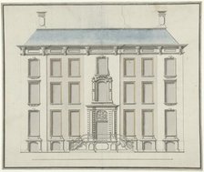 Architectural drawing, design for a house, 1752-1767. Creator: Joseph Massol.