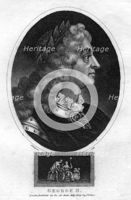 George II of Great Britain, (1804).Artist: J Chapman