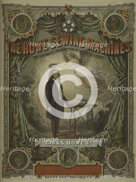 The Howe sewing machines, c1895 - 1917. Creator: Hatch & Co..