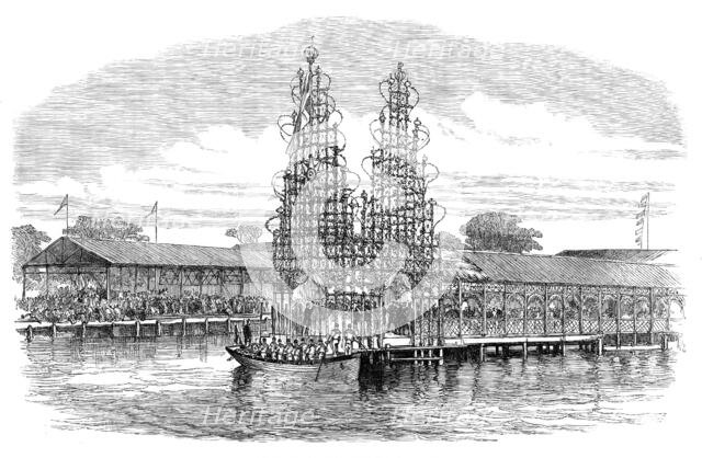 Prince Alfred in Ceylon: landing of His Royal Highness at Colombo, 1870. Creator: Unknown.