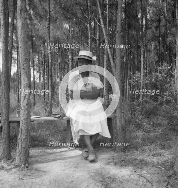 Negro landowner waiting for the bus to go to town, Mississippi, 1937. Creator: Dorothea Lange.