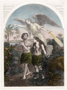 Expulsion of Adam and Eve from the Garden of Eden, c1860. Artist: Unknown