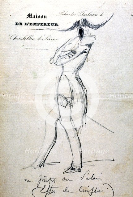 'Study, La maison de l'empereur', c1823-1870. Artist: Prosper Merimee