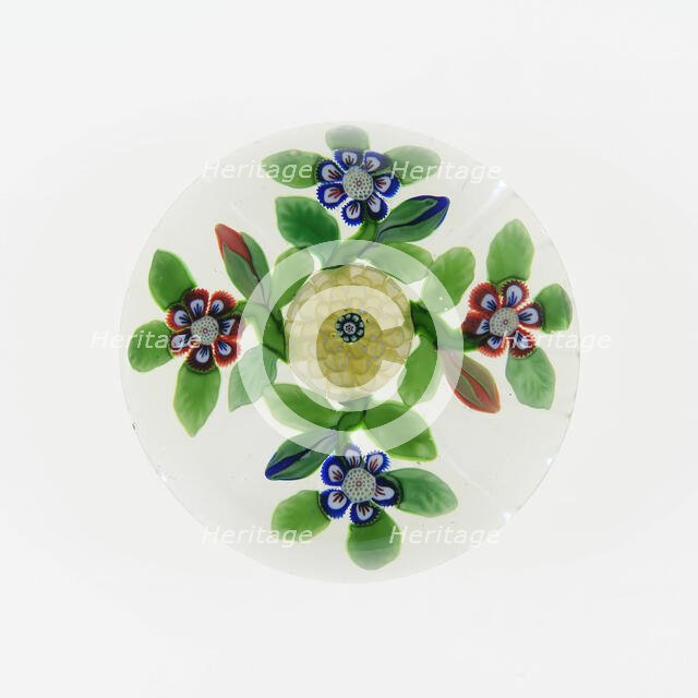 Paperweight, France, c. 1845/60. Creator: Baccarat Glasshouse.