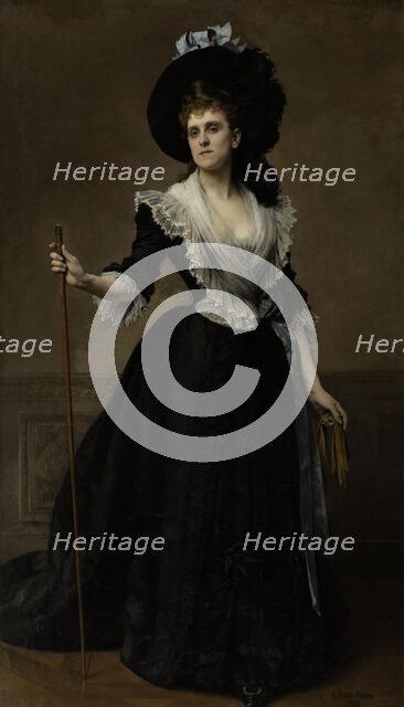 Portrait de la comtesse Edmond Récopé, née Malher, 1888. Creator: Edouard Bernard Debat-Ponsan.