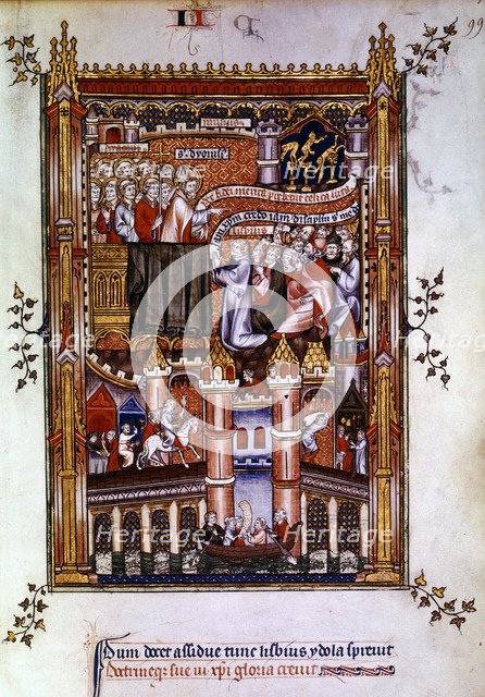 The conversion of Lisbius, 1317. Artist: Unknown