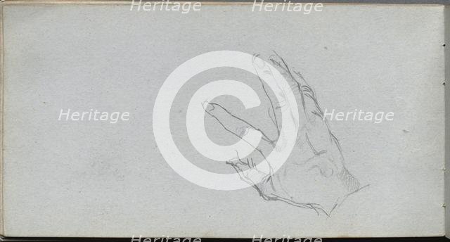 Sketchbook, page 68: Study of a Hand. Creator: Ernest Meissonier (French, 1815-1891).