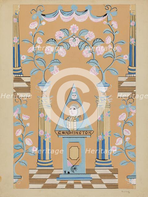 Wall Paper and Border, c. 1936. Creator: Burton Ewing.