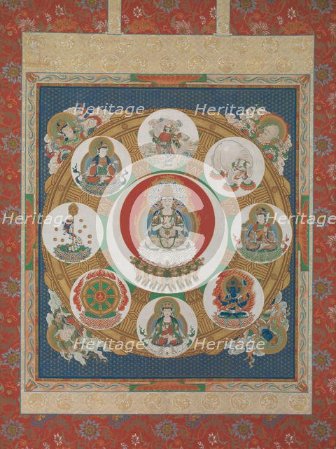 Mandala of the One-Syllable Golden Wheel, 18th century. Creator: Unknown.