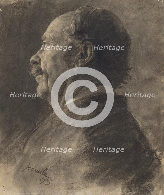 Study for a portrait of a man with a mustache, 1893. Creator: Jozef Hanula.