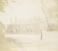 Man in Courtyard Before House, 1850s. Creator: Unknown.