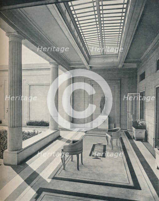 'House in Grosvenor Road Westminster - The Stoa Looking West. G. and A. Gilbert Scott, Architects',  Artist: Unknown.