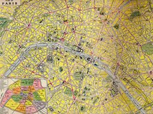 'Plan of Paris - Central District of the City of Light', c1930s. Artist: Unknown.