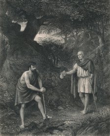 'Timon and Flavius (Timon of Athens)', c1870. Artist: Charles Cousen.