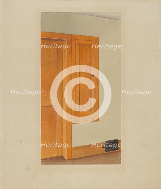 Shaker Cupboard, c. 1938. Creator: John W Kelleher.