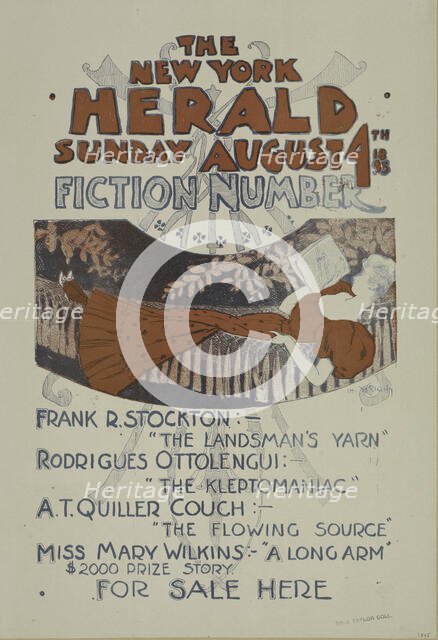 The New York Sunday herald. Sunday August 4th 1895 fiction number., c1895. Creator: Charles Hubbard Wright.