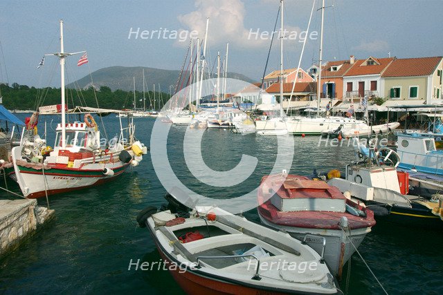 Fiskardo harbour, Kefalonia, Greece.