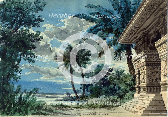 Stage design for the opera "Medgè" by Spyridon Samaras, 1888. Creator: Ferrario, Carlo (1833-1907).