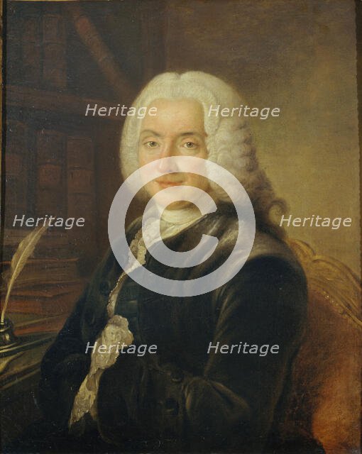 Portrait of Charles-Jean-François Hénault (1685-1770), ca 1730. Creator: Pougin de Saint Aubin, Claude (1685-1770).
